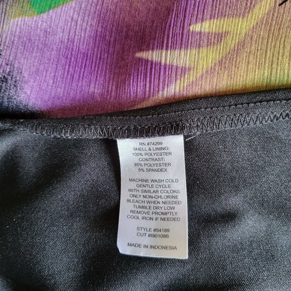 Enfocus Floral Black Crepe Petite Size 12 Maxi Dress - Picture 8 of 12